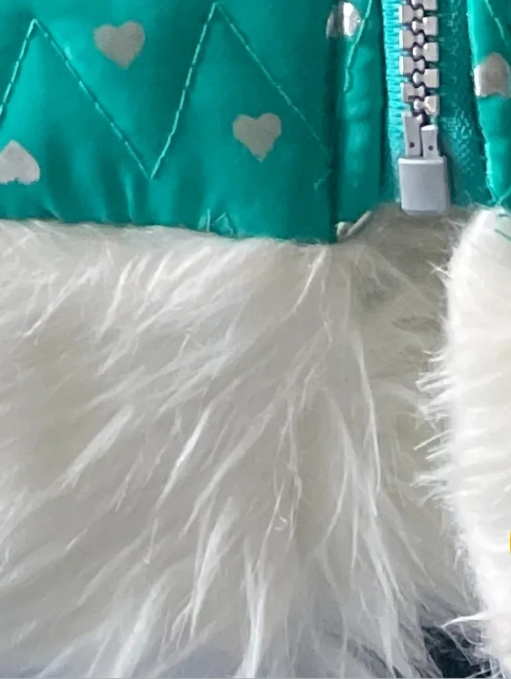 LITTLE LASS Puffer Quilted Fur Hooded Jacket Vest NWT